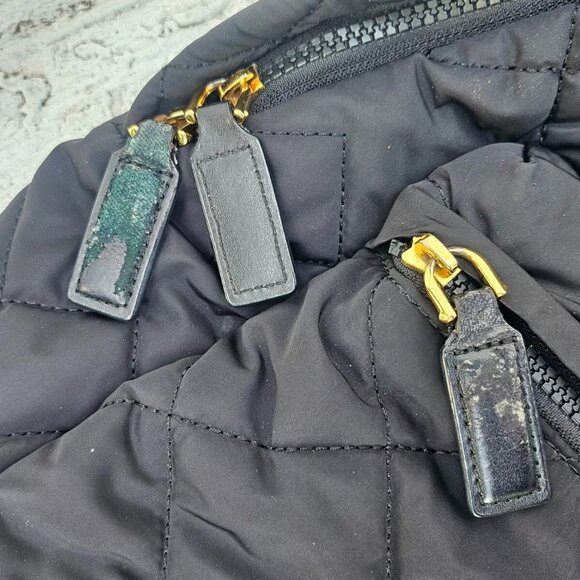 Marc Jacobs New York Backpack Bag Black Quilted Nylon Bag Medium Bag - Picture 3 of 13